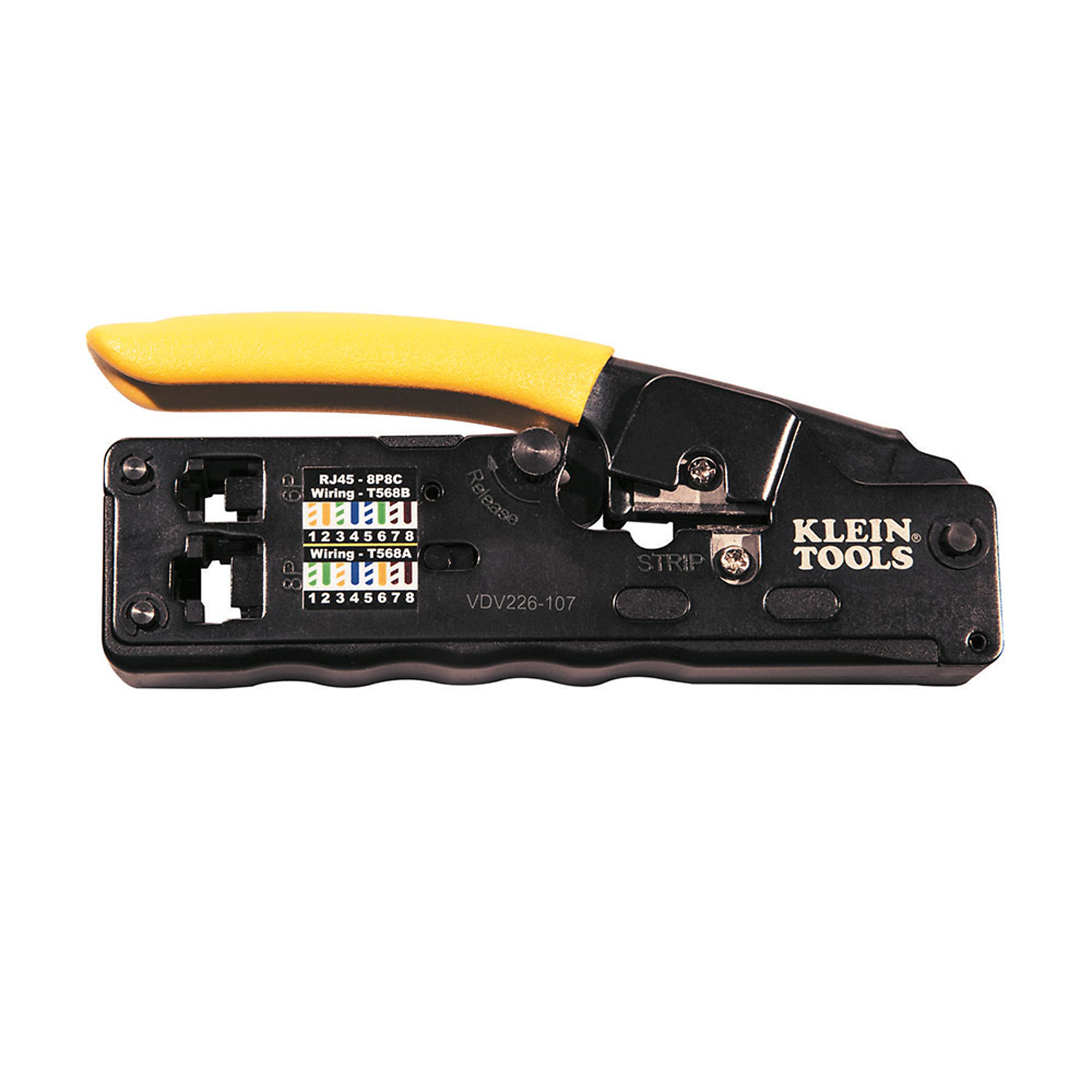 Klein Tools, Ratcheting Data Cable Crimper / Stripper / Cutter,, Model# VDV226-107